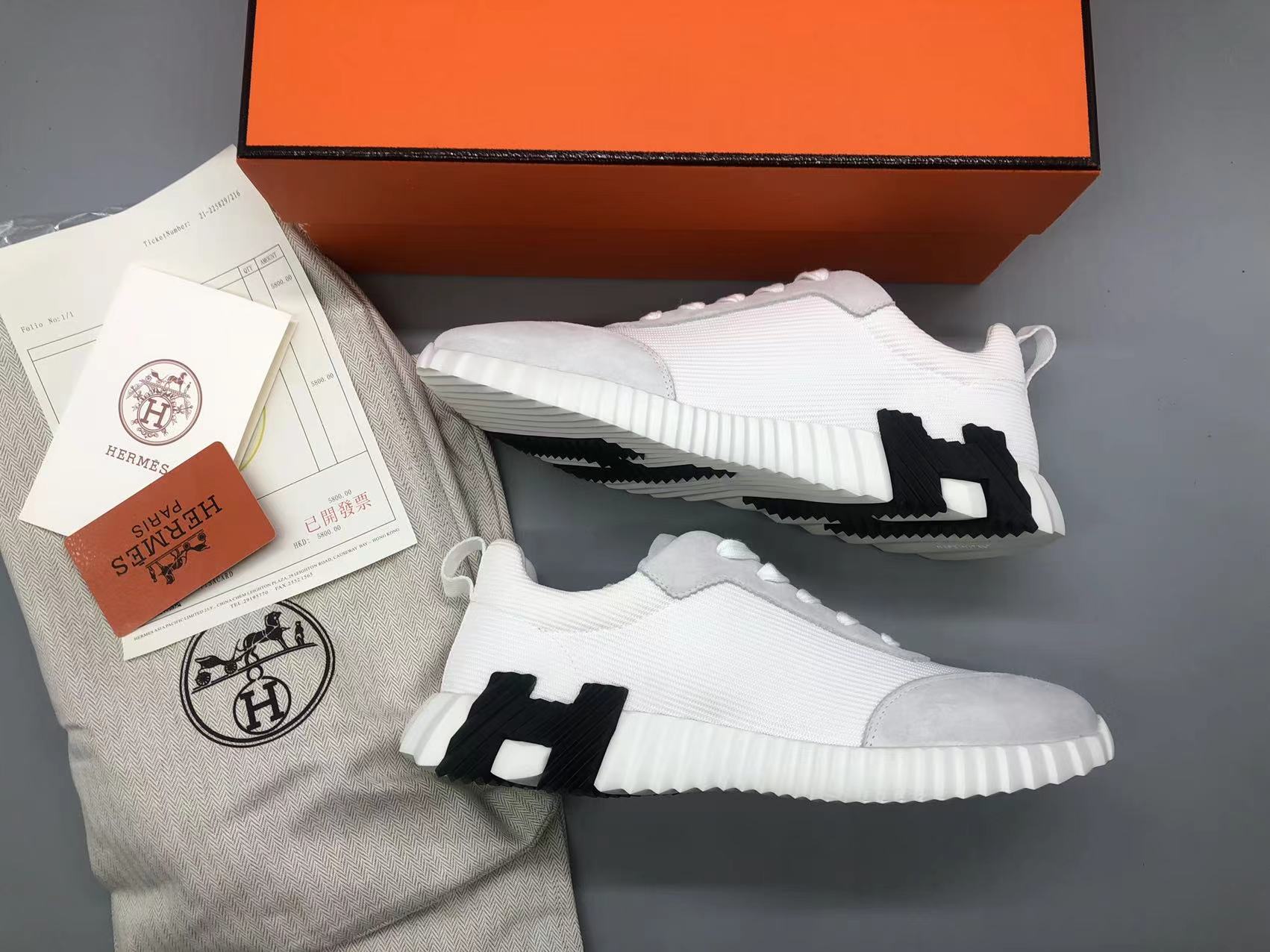 에르메스 바운싱 스니커즈 화이트/블랙 상세 이미지 2