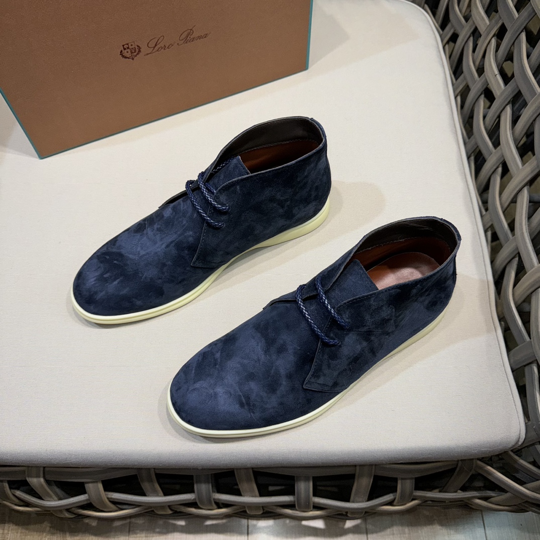 로로피아나 데저트 워크 스웨이드 추카 부츠 네이비 상세 이미지 7