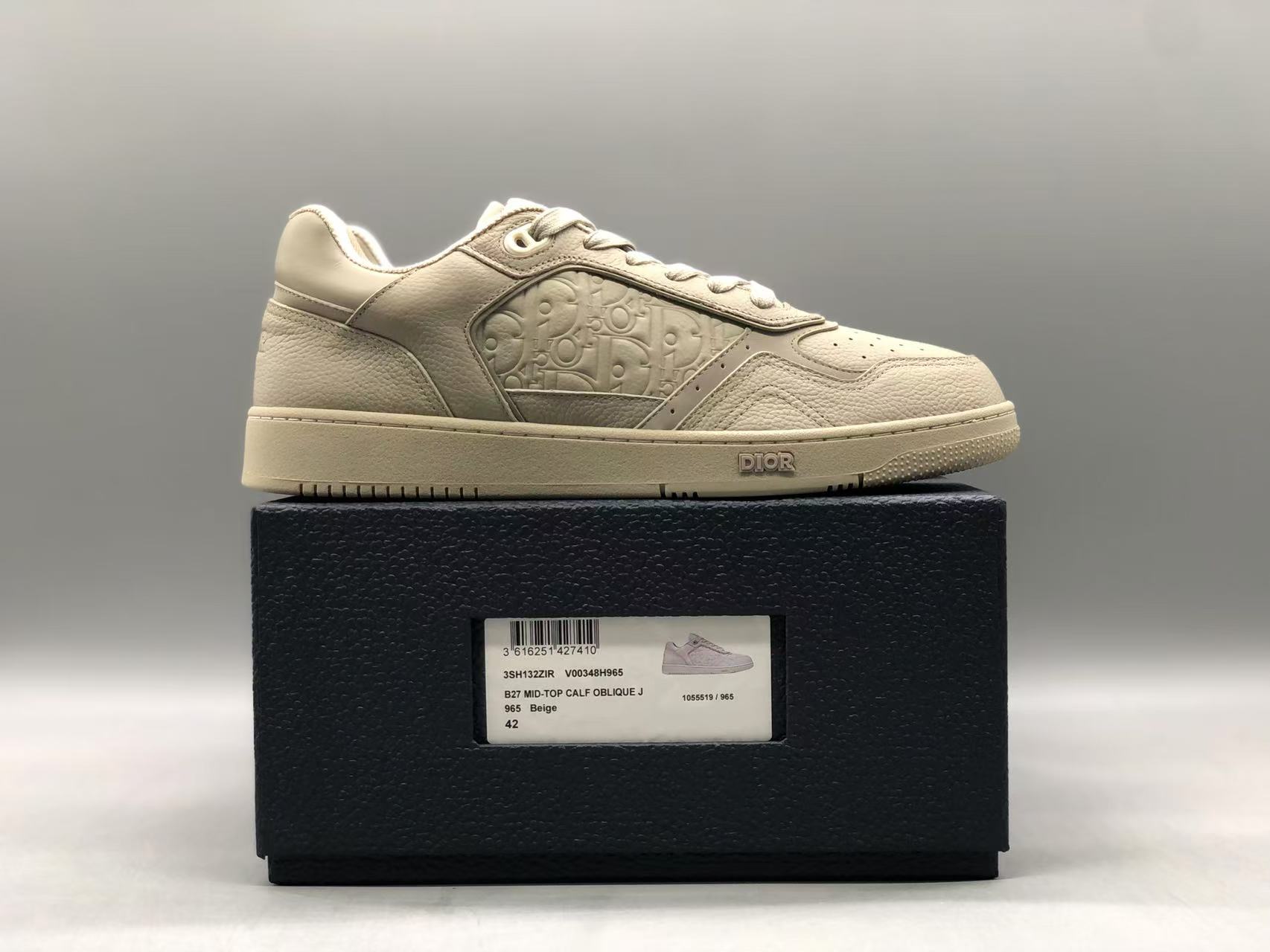 디올 B27 로우탑 스니커즈 베이지 상세 이미지 1
