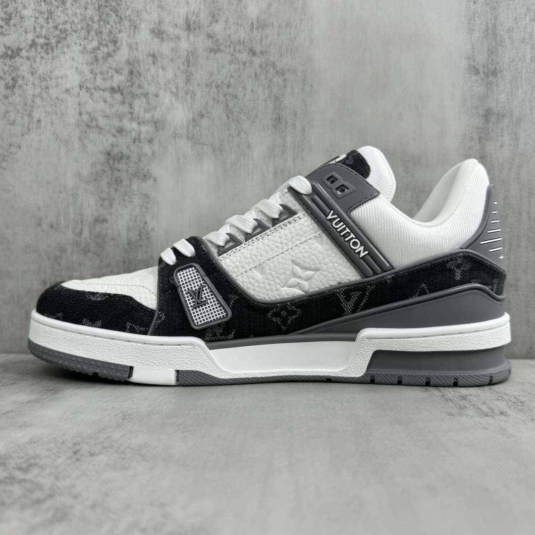 루이비통 LV 트레이너 스니커즈 화이트 블랙 상세 이미지 5