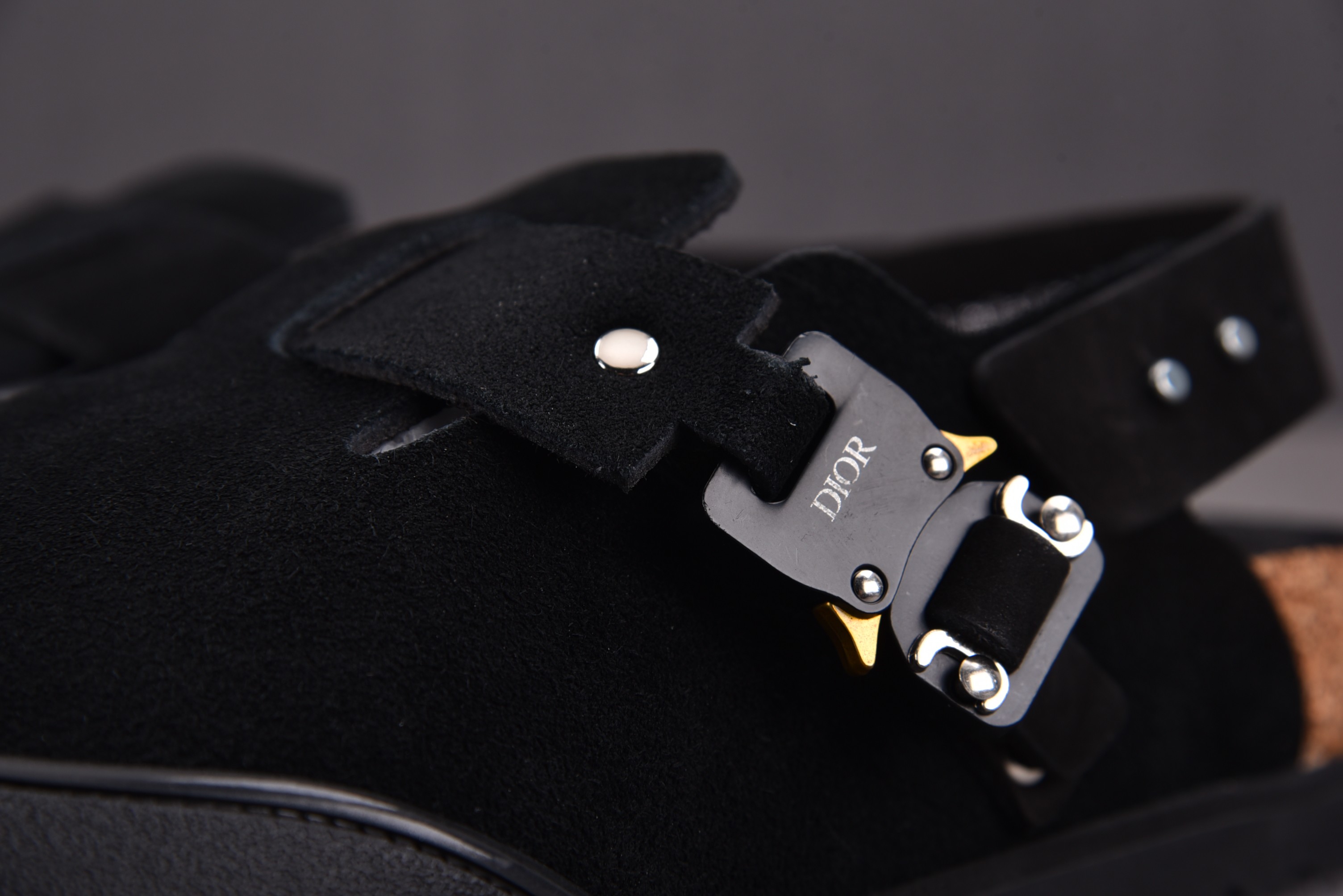 디올 x 버켄스탁 토키오 뮬 펠트 울 누벅 카프스킨 블랙 상세 이미지 7