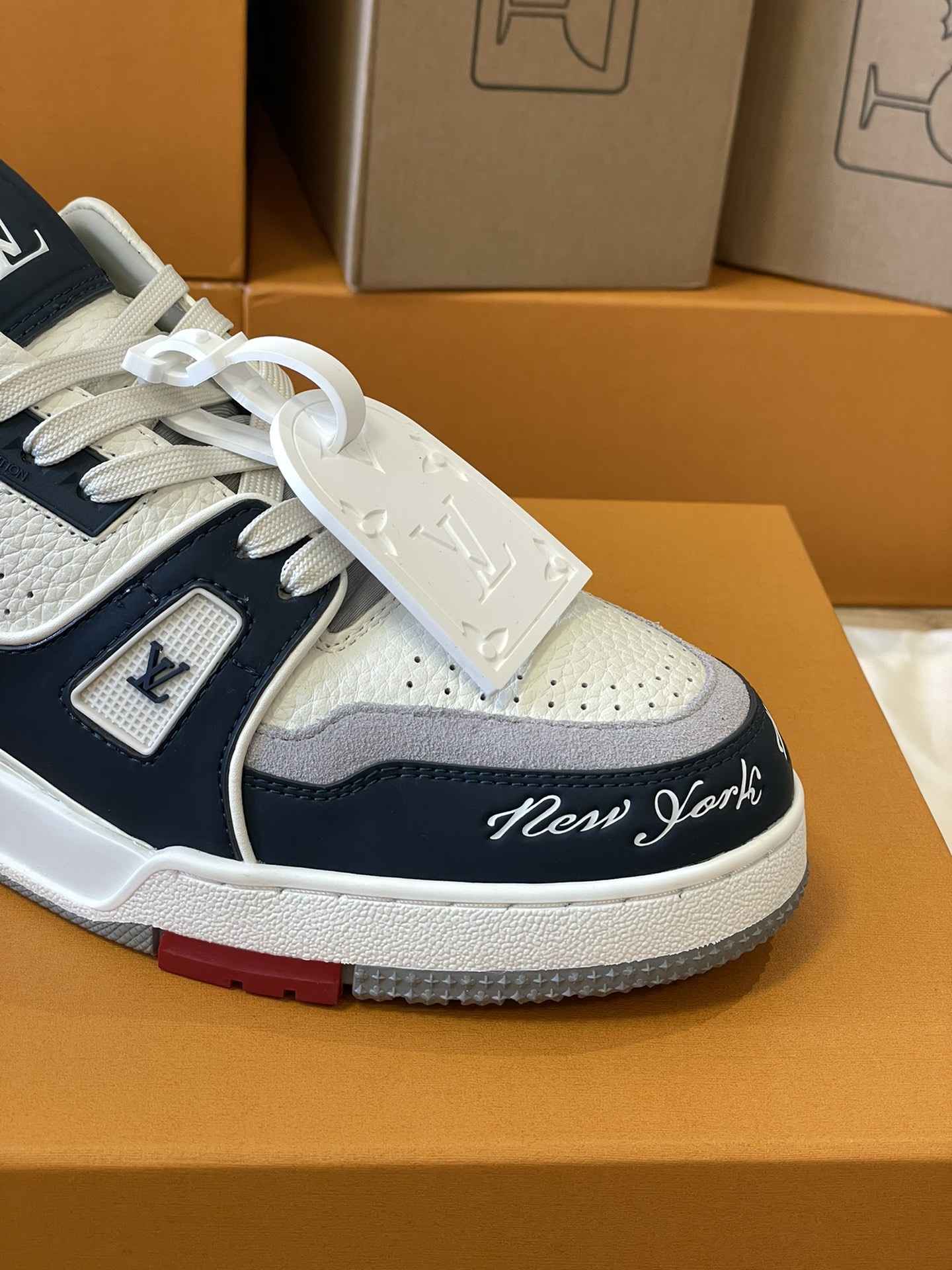 루이비통 LV 트레이너 스니커즈 네이비 상세 이미지 5