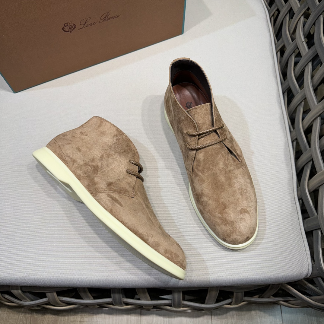 로로피아나 데저트 워크 스웨이드 추카 부츠 라이트 브라운 상세 이미지 2