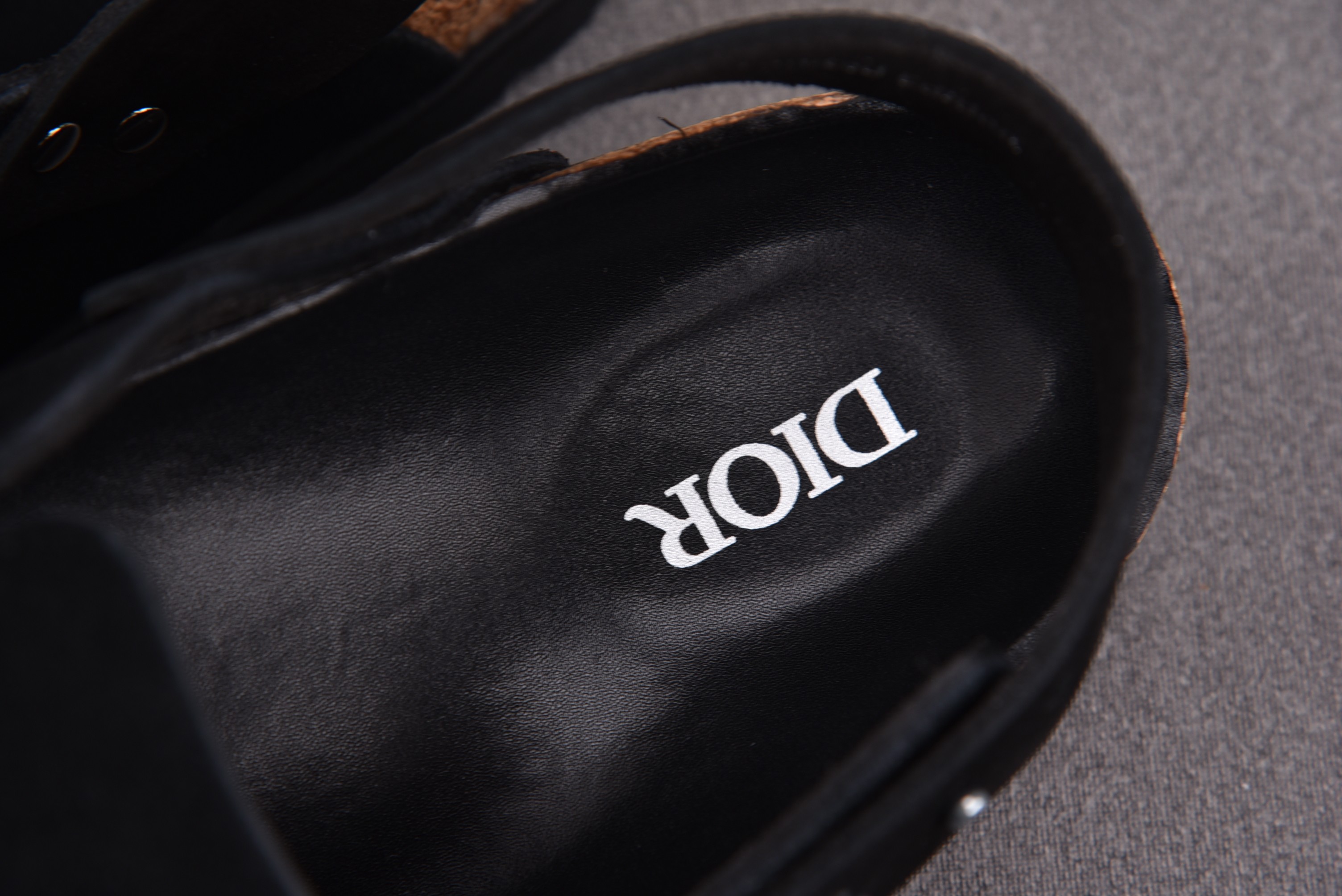 디올 x 버켄스탁 토키오 뮬 펠트 울 누벅 카프스킨 블랙 상세 이미지 8