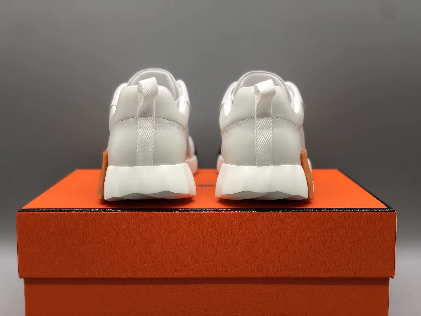 에르메스 바운싱 스니커즈 화이트 고트스킨 & 블랑 상세 이미지 5