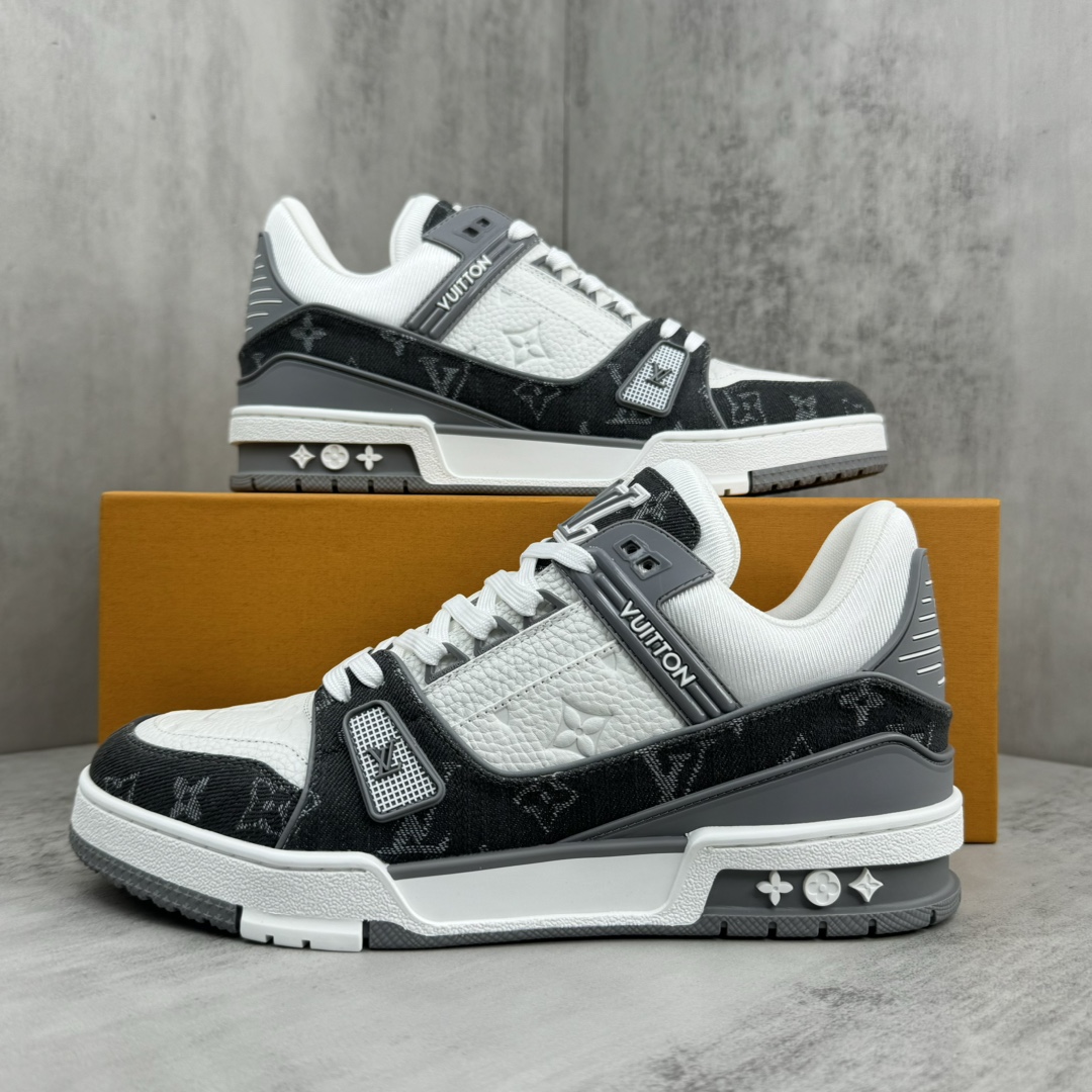 루이비통 LV 트레이너 스니커즈 화이트 블랙 상세 이미지 1