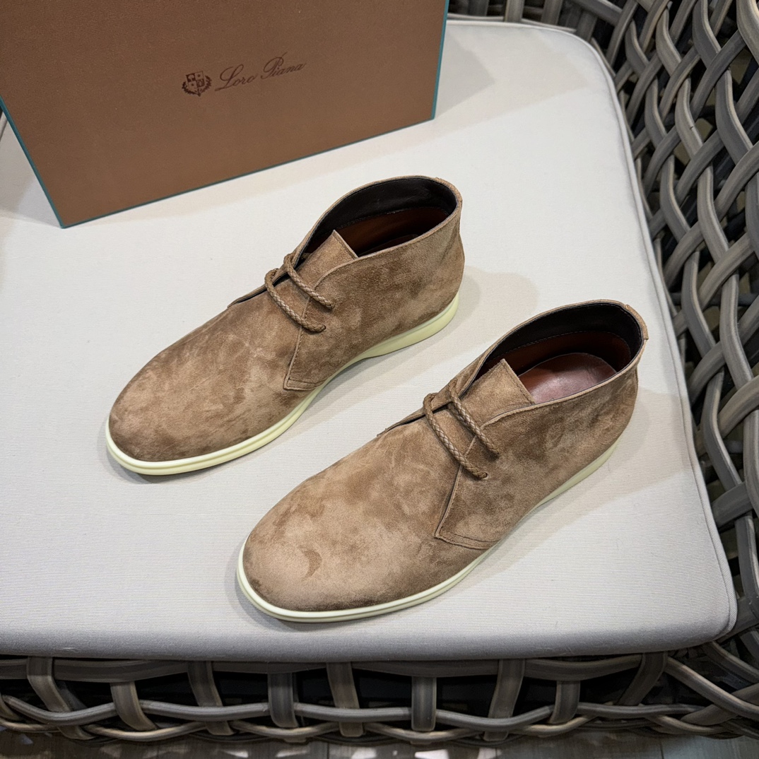 로로피아나 데저트 워크 스웨이드 추카 부츠 라이트 브라운 상세 이미지 4