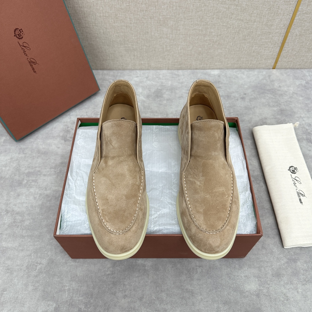 로로피아나 스웨이드 오픈 워크 처카 부츠 베이지 상세 이미지 5