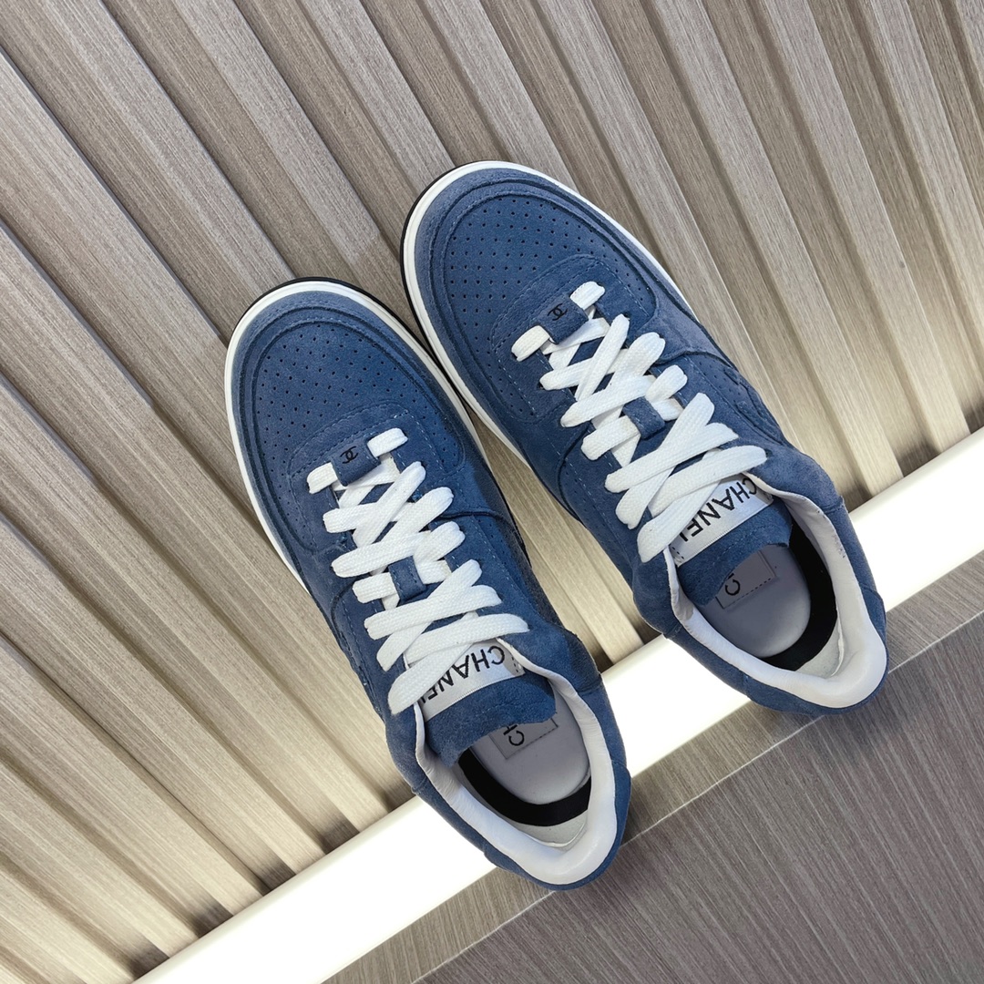 샤넬 카프스킨 & 데님블루 스니커즈 상세 이미지 5