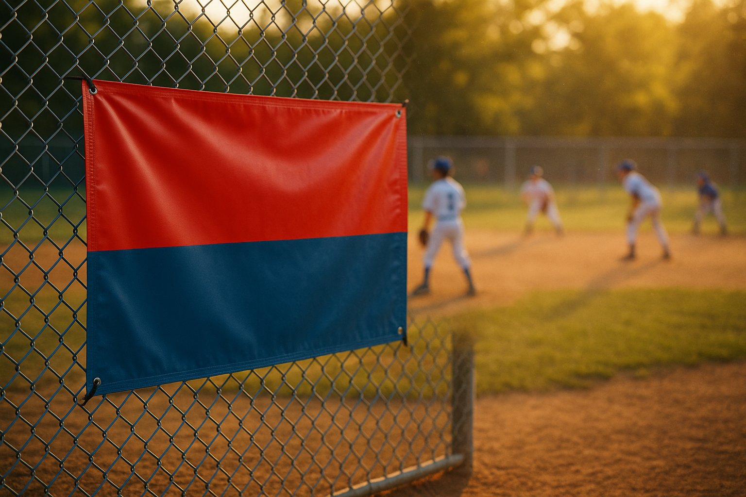 Vinyl banner mock: Youth sports · sponsor