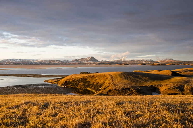 Skutustadhir, Iceland in Spring