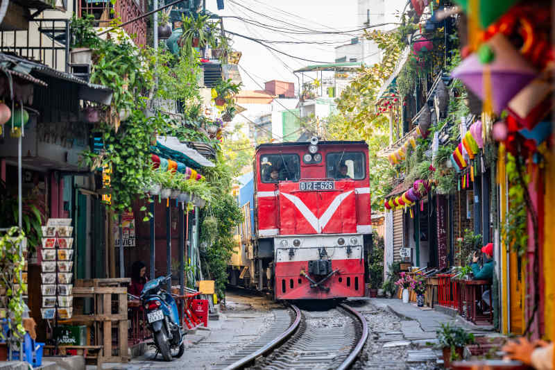 Train Street, Hanoi, Vietnam