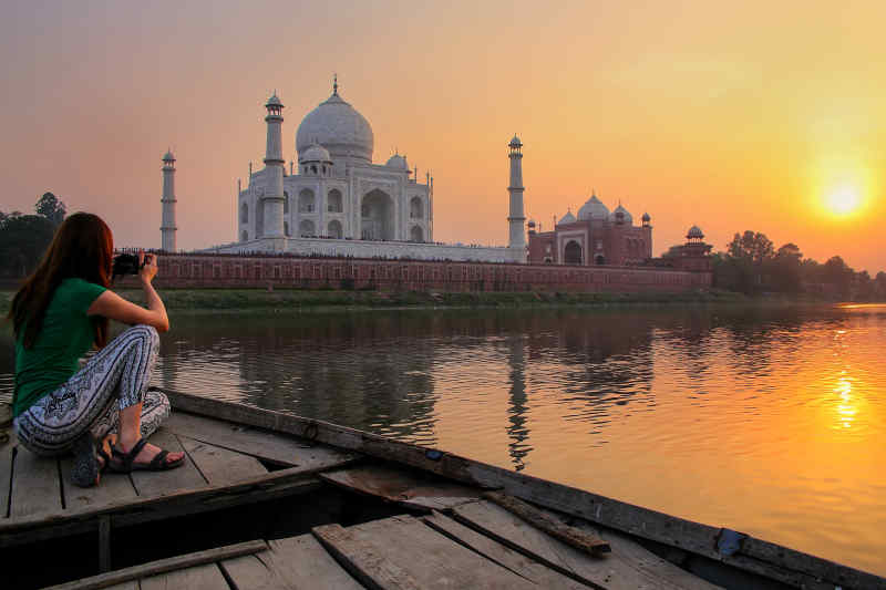 Taj Mahal at Sunset