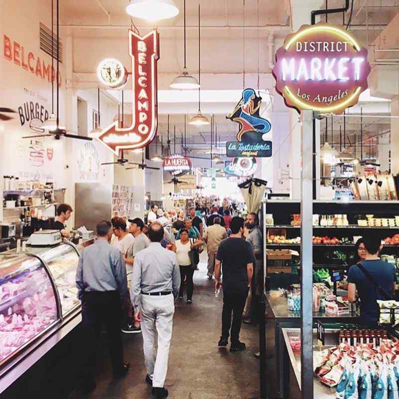 Grand Central Market in Los Angeles, USA