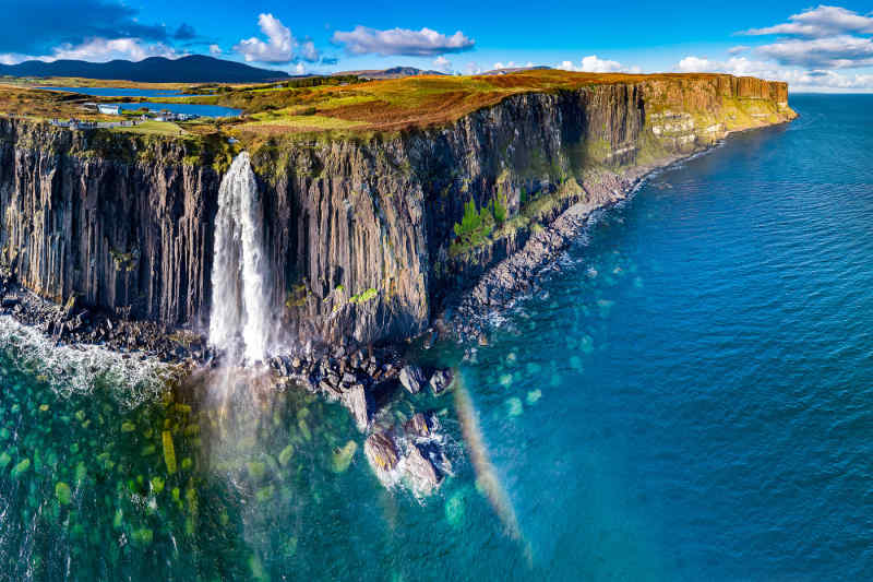 Kilt Rock in Isle of Skye, Scotland