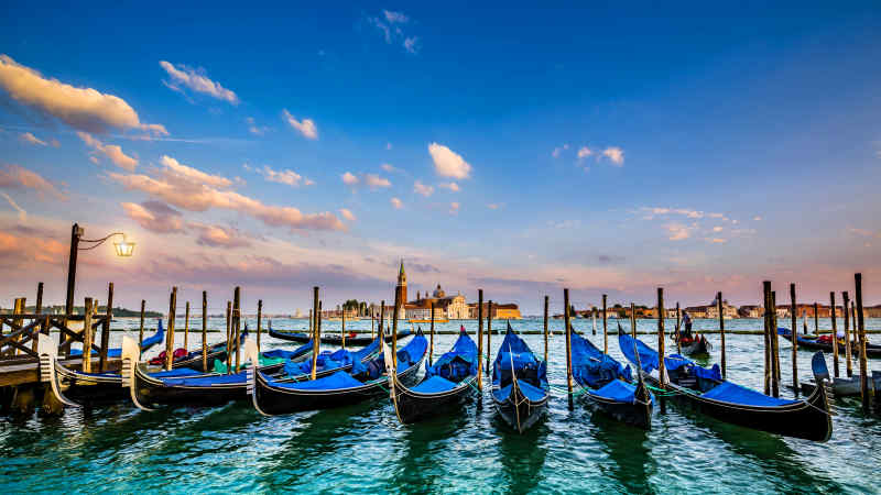 Gondolas in Venice, Italy