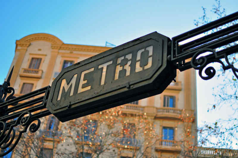 Metro sign in Barcelona