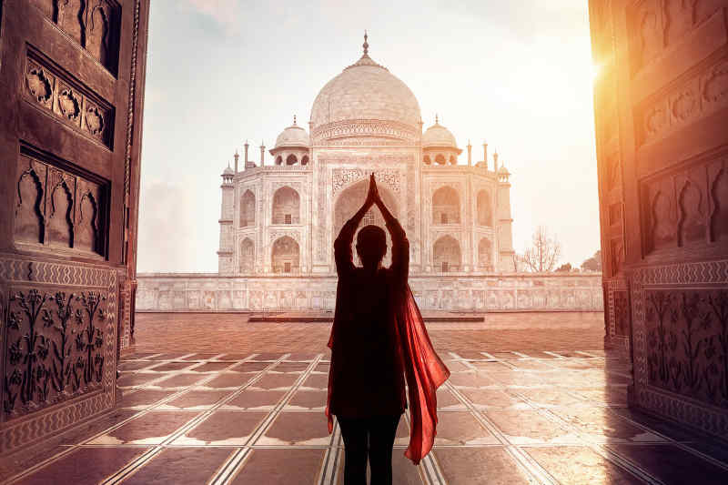 Yoga at the Taj Mahal