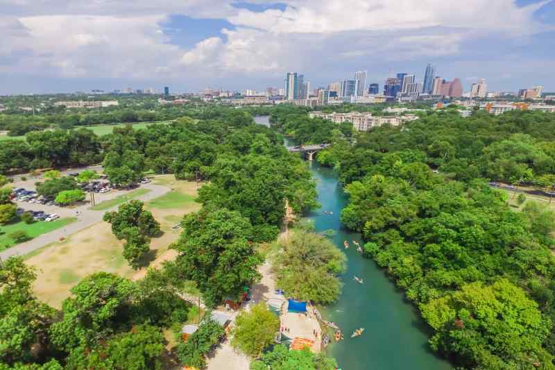 Aerial View of Barton Creek Wilderness Park