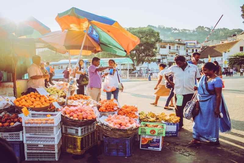 Local Produce Stand in Sri Lanka