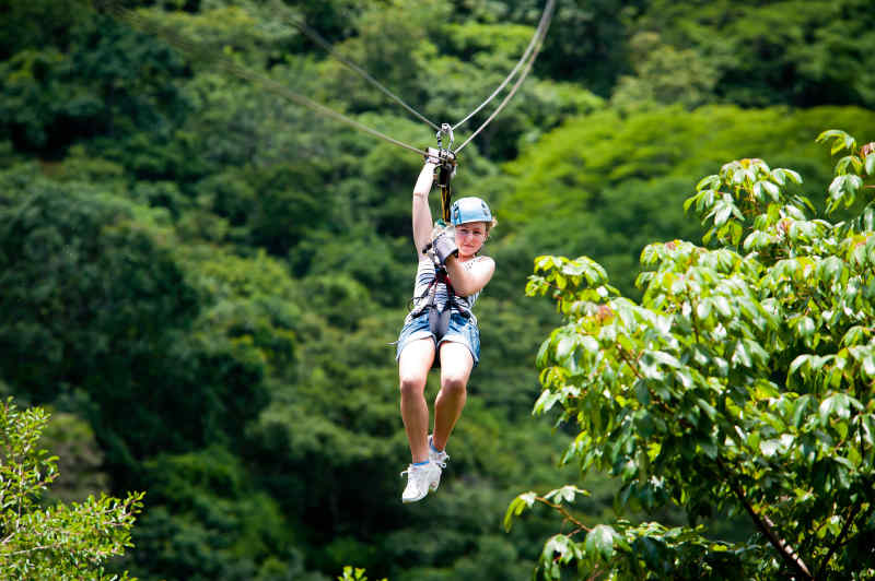 Zip lining