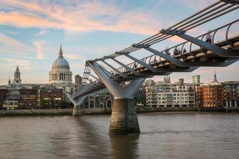 Millennium Bridge in London, England