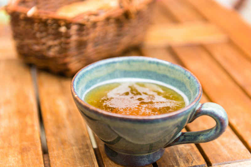 Cider in a typical ceramic cup