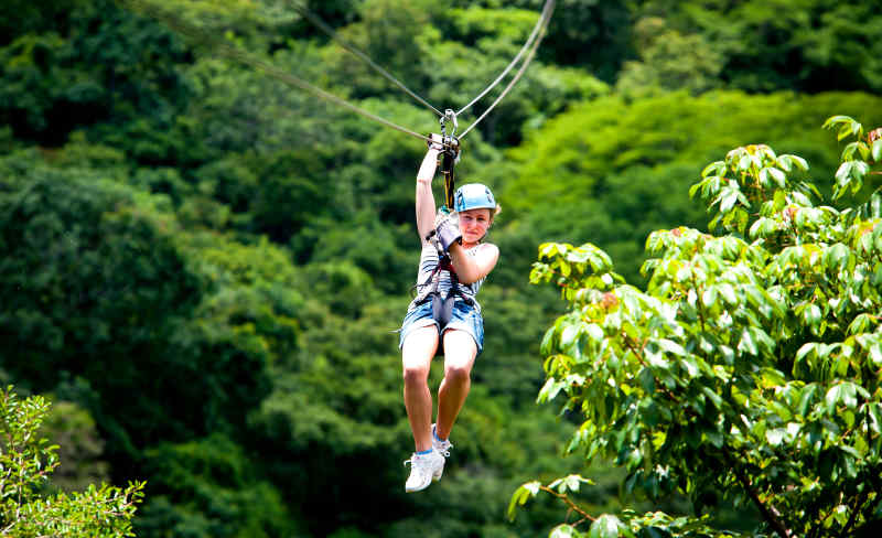 Zip-lining in Costa Rica