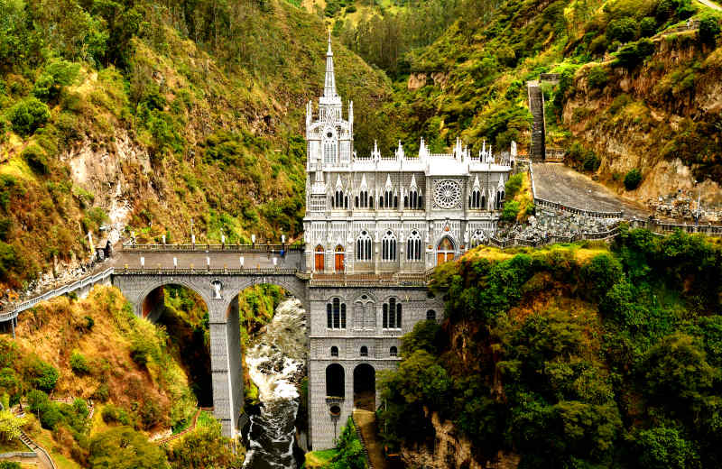 Las Lajas Sanctuary in Narino, Colombia