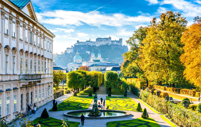 Mirabell Gardens in Salzburg, Austria