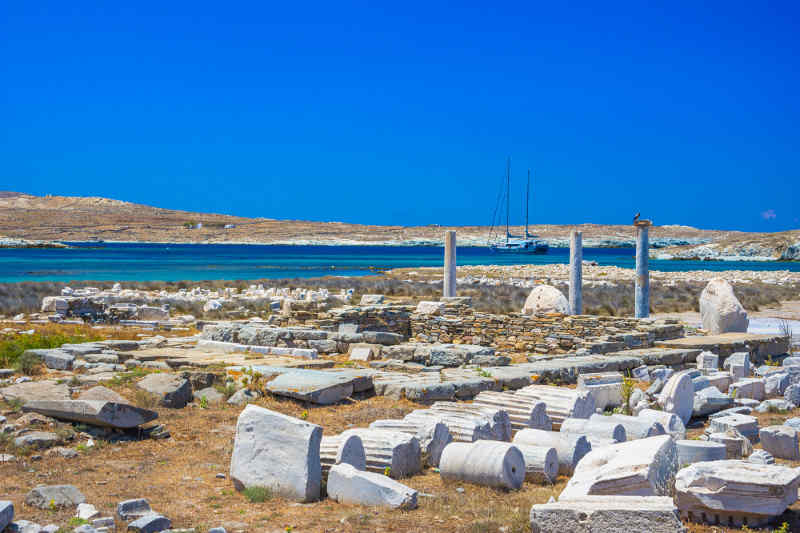 Delos, a UNESCO World Heritage Site in Greece and one of the most historical places in Greece