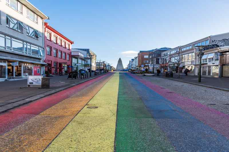 Rainbow Road in Reykjavik