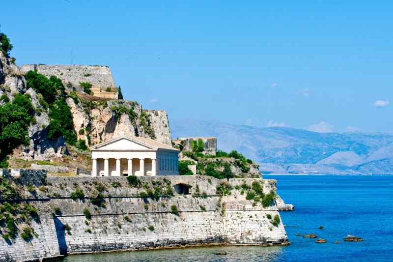 Greek Temple near bay on Scheria