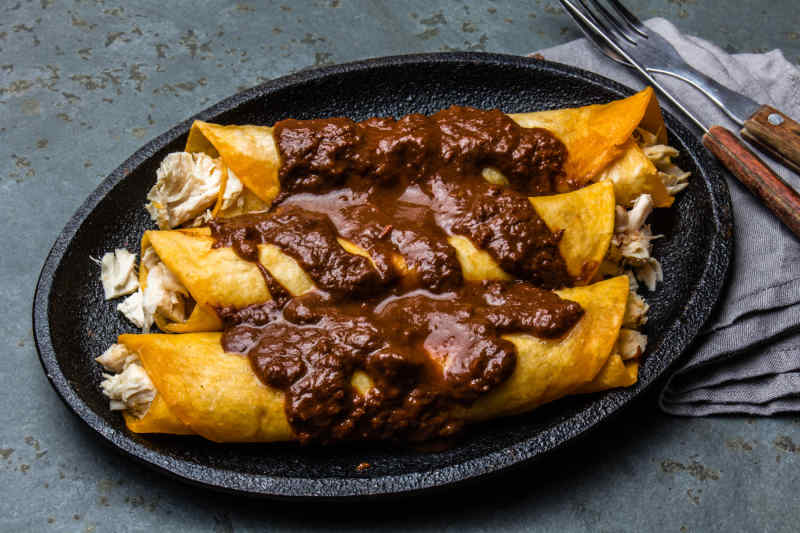 Mexican Enchilades with Mole