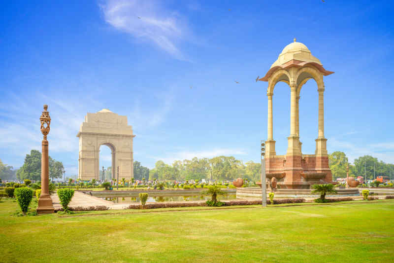 Canopy and India Gate in New Delhi