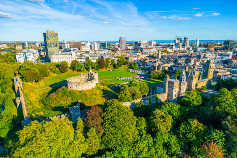 View of Cardiff Castle in Wales