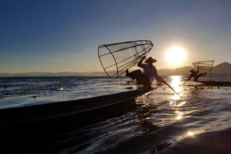 Sunrise at Inle Lake