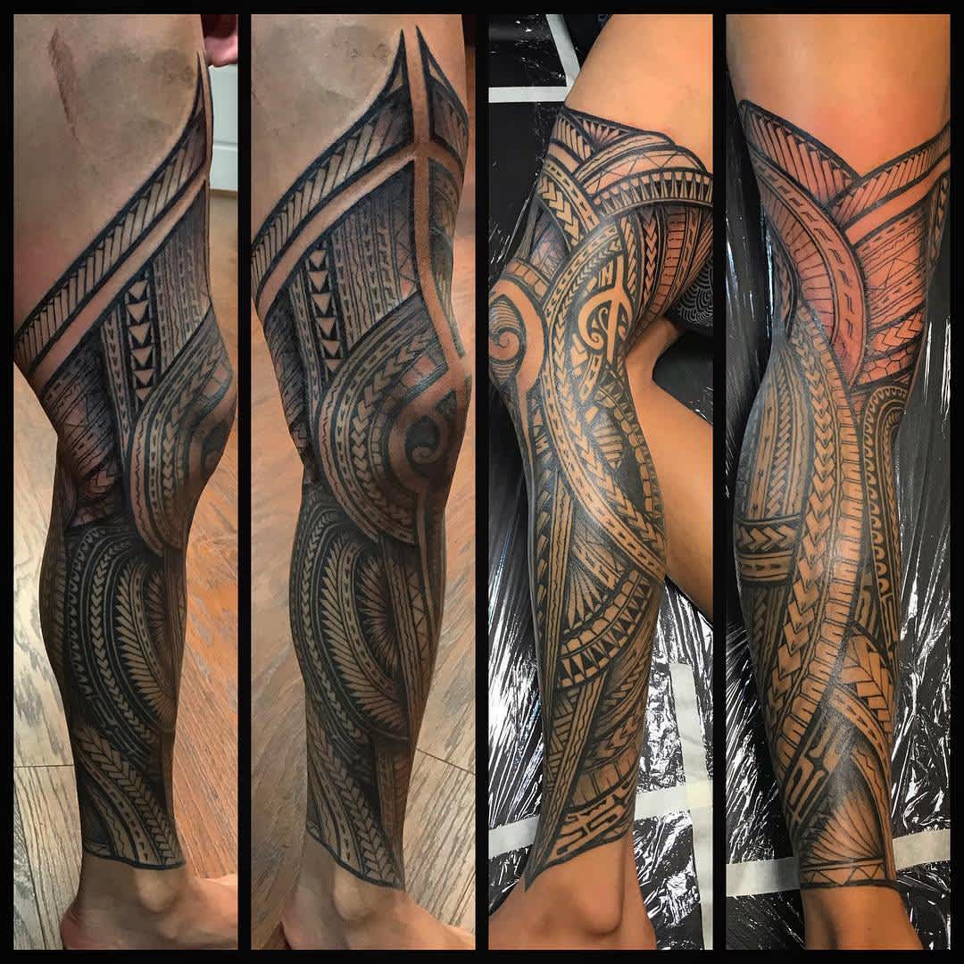 Awesome Maori Polynesian WARRIOR Sacred Tattoo Stencil Template Stylized