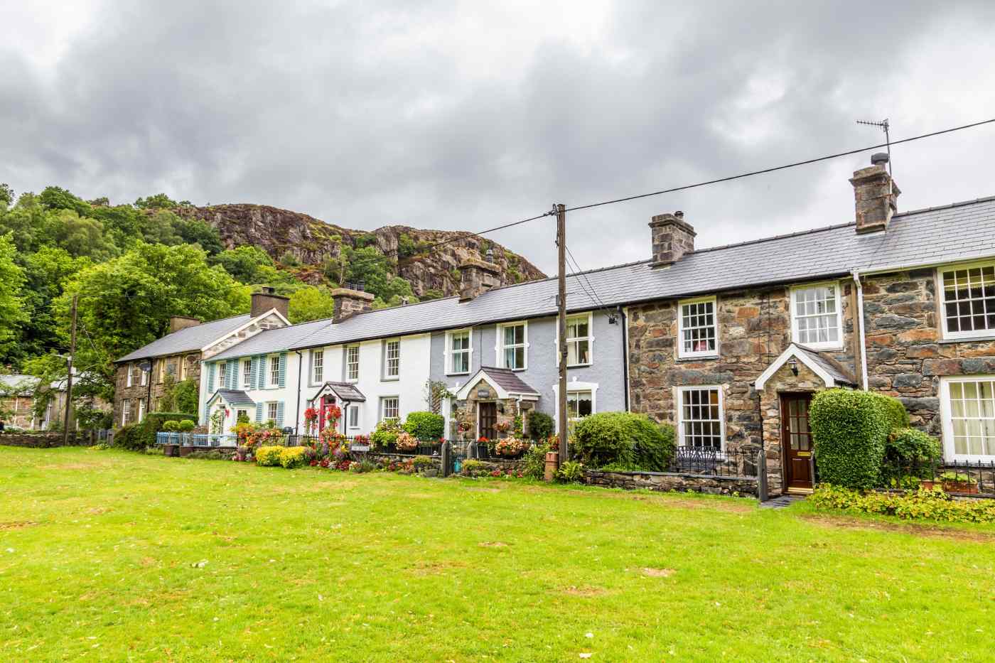 Cottages in Welsh countryside