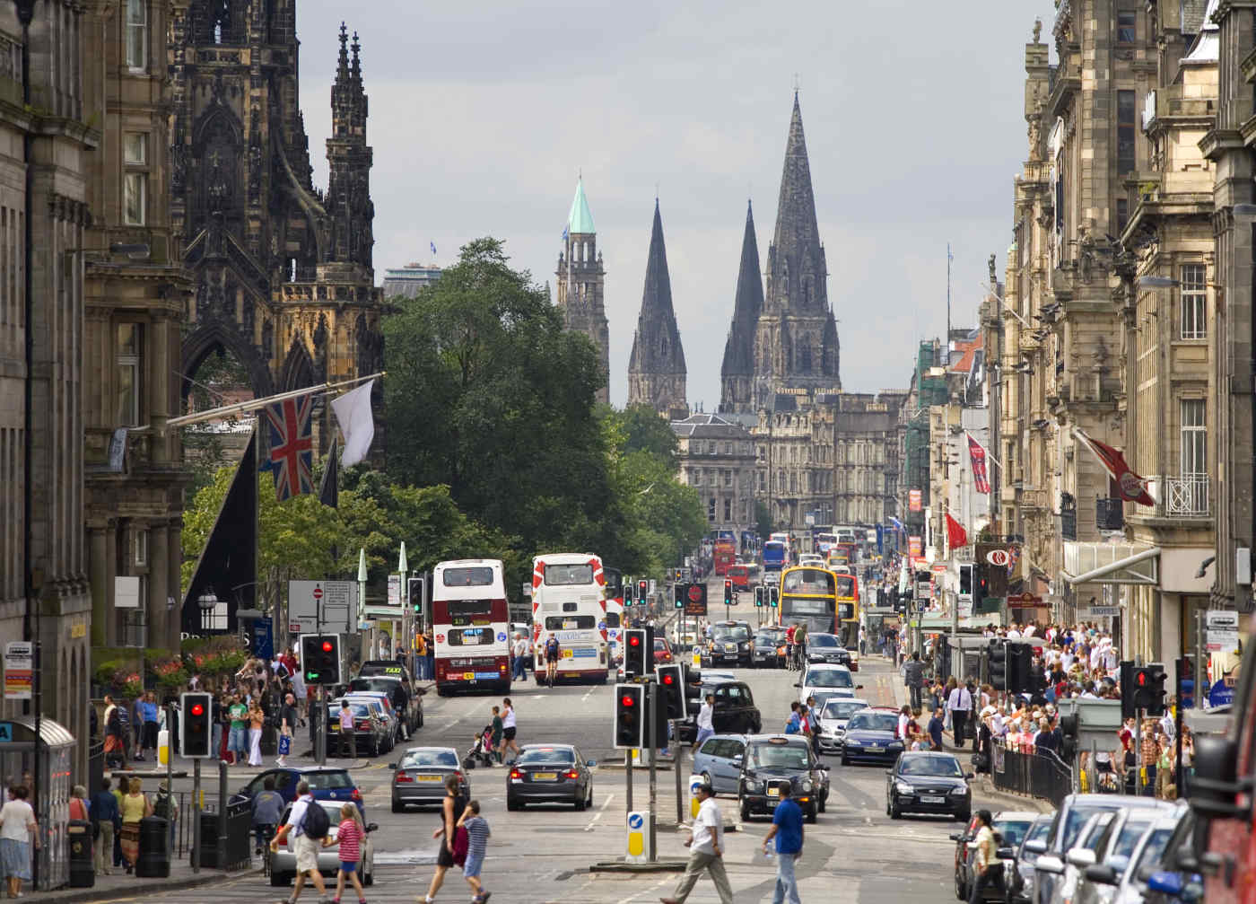 Princes Street in Edinburgh