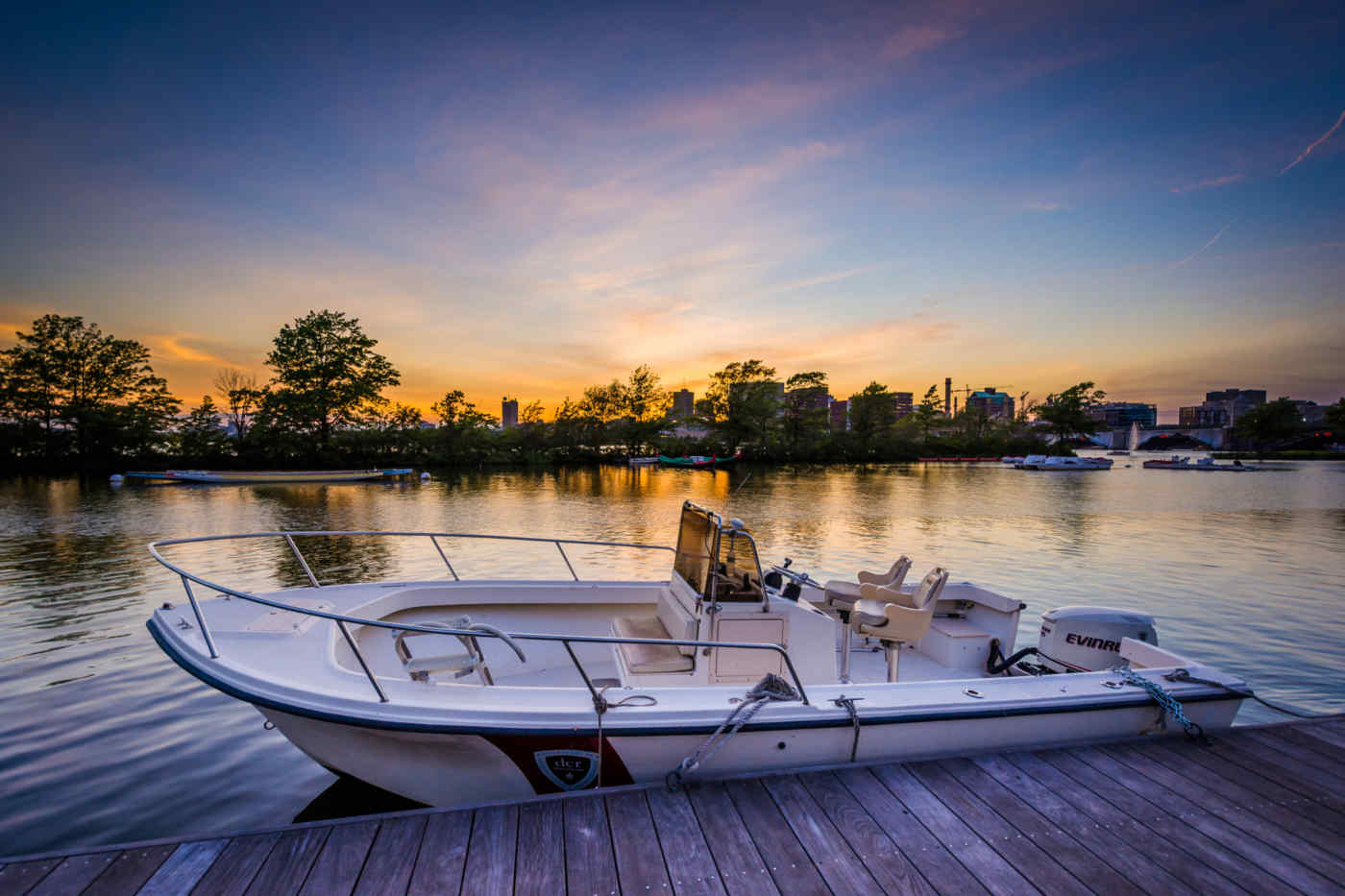 Boat on the Charles River Esplanade