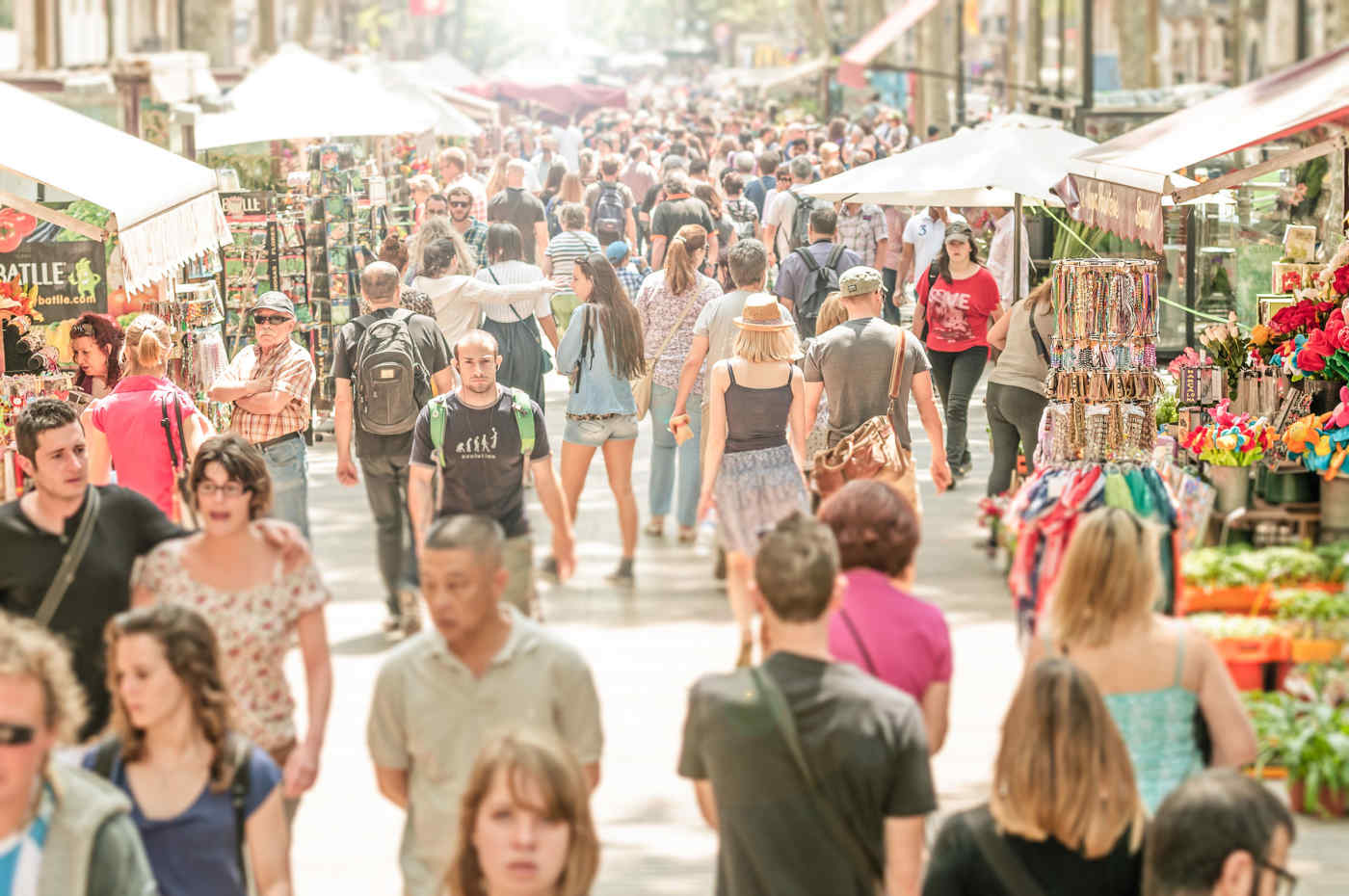 La Rambla in Barcelona, Spain