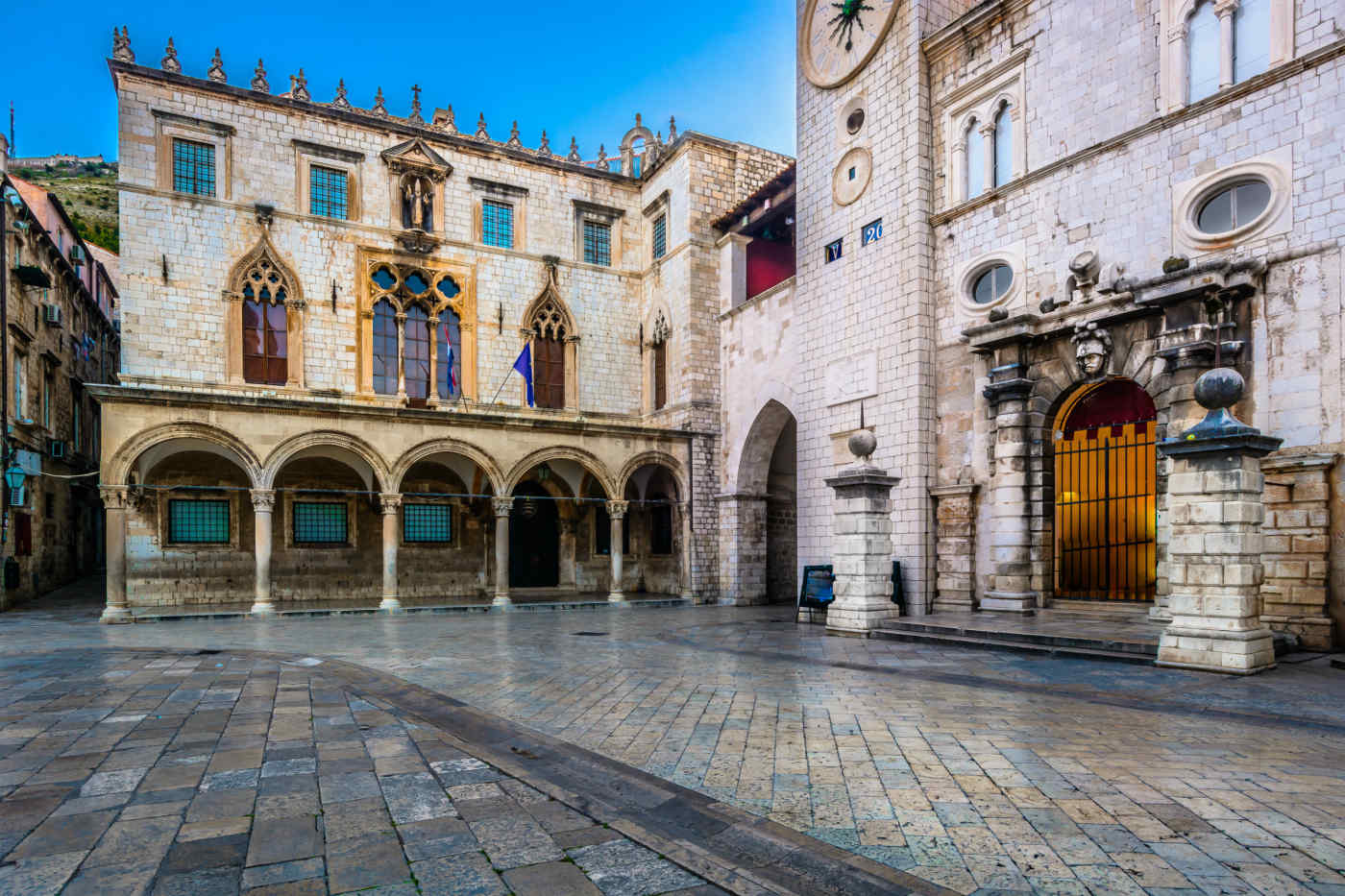 Luza Square in Dubrovnik's Old Town in Croatia