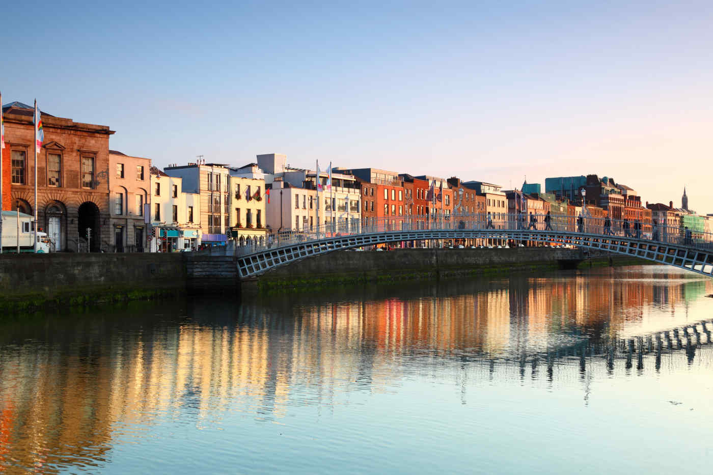 Ha'penny Bridge in Dublin, Ireland