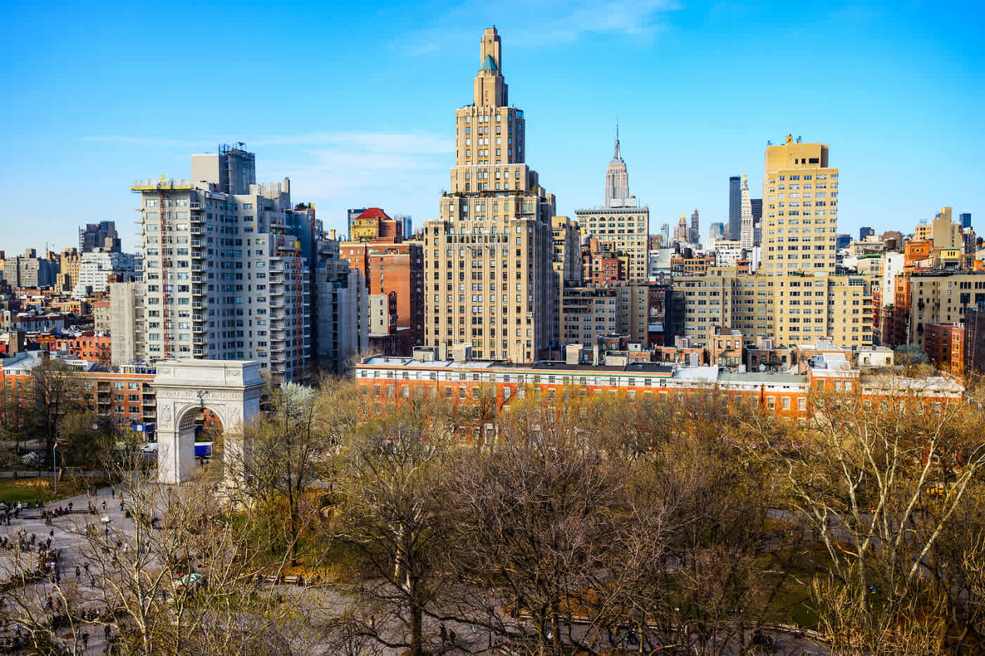 View of Greenwich Village and Washington Square Park