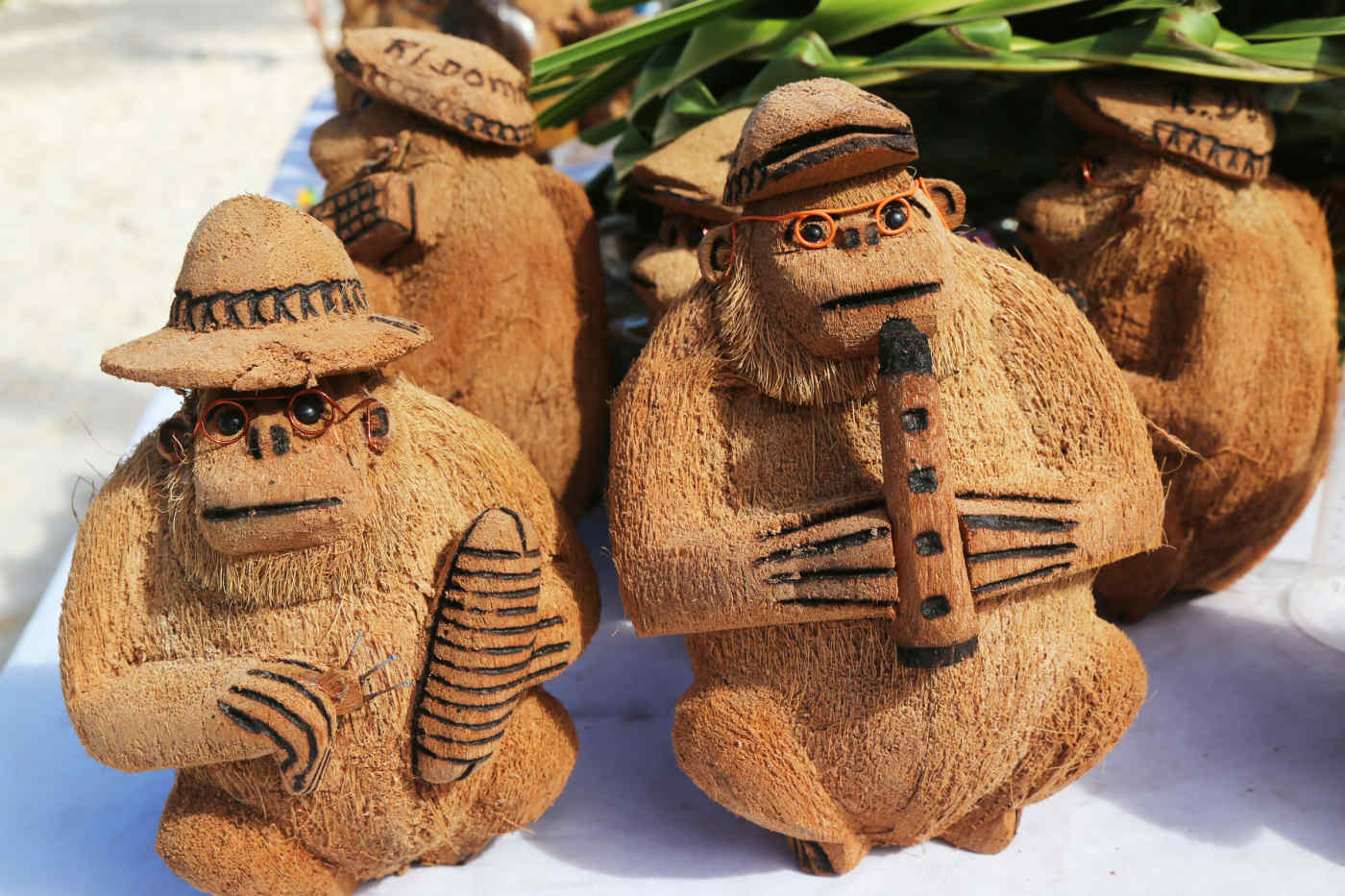 Carved coconuts