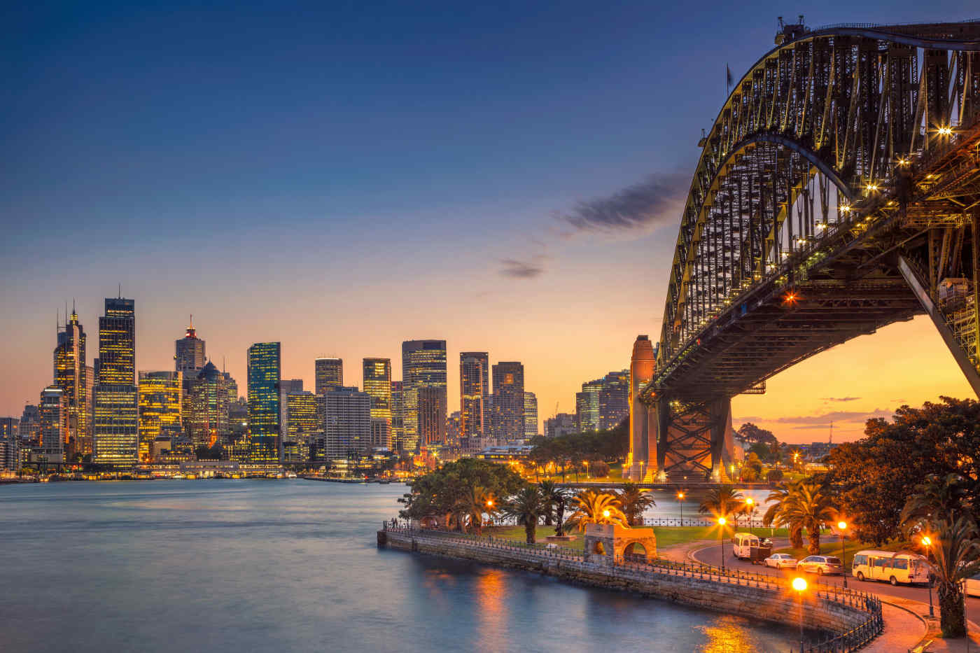 Sydney Harbour Bridge sunset