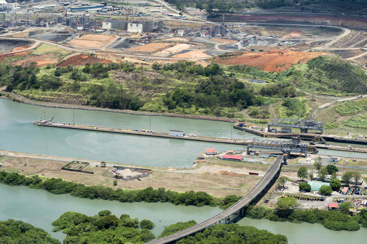 Miraflores Locks at Panama Canal in Panama City