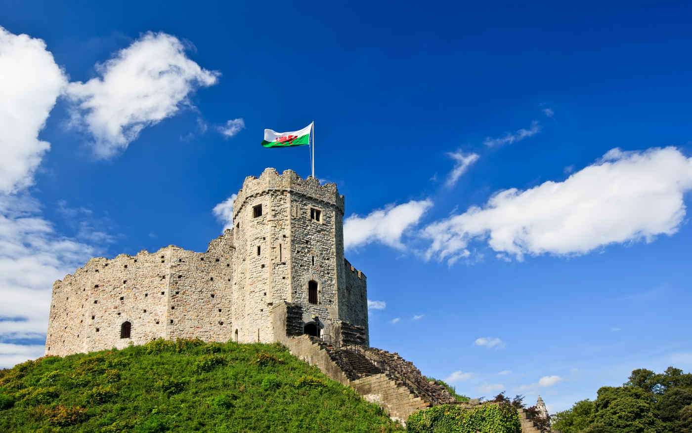 Cardiff Castle in Cardiff, Wales