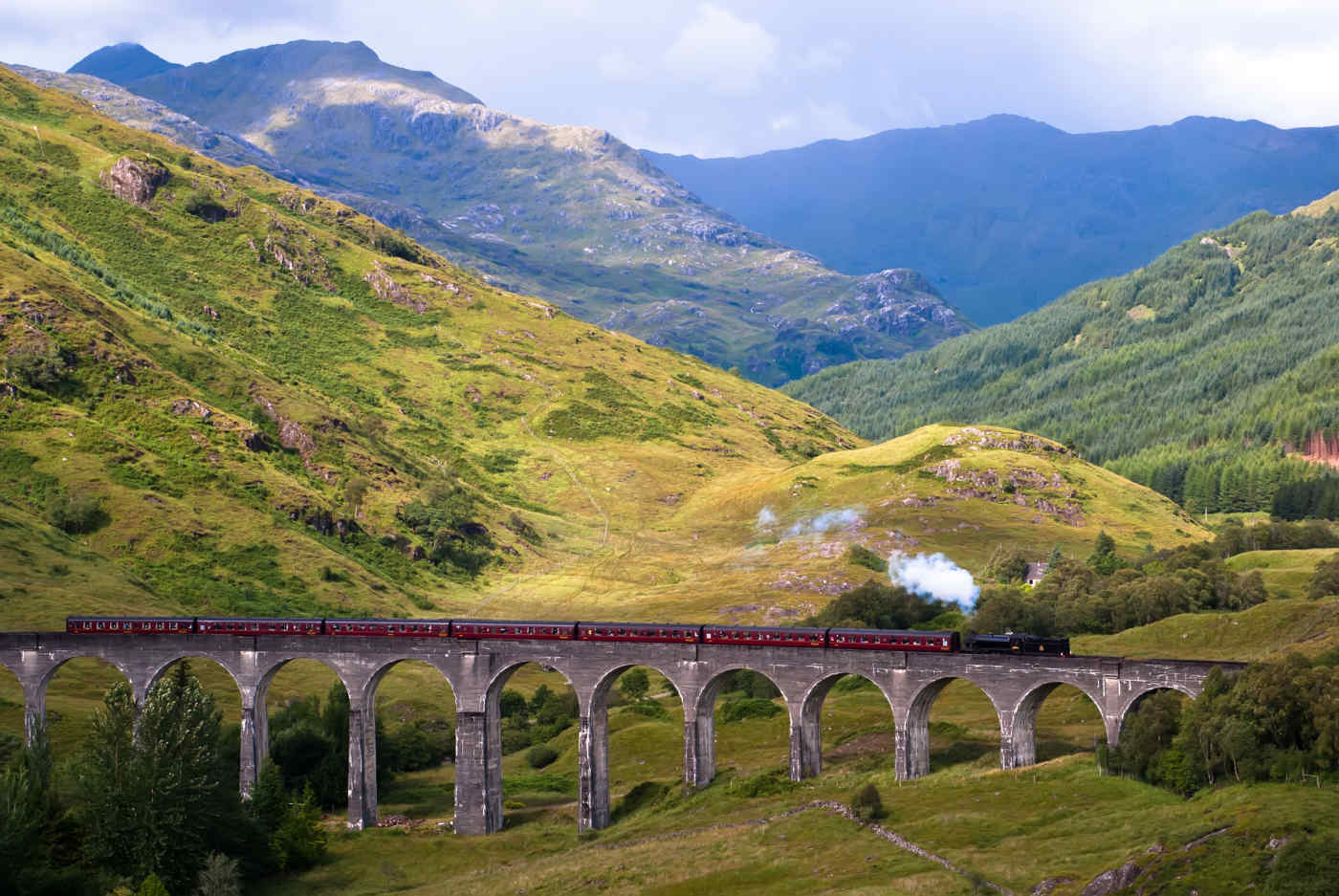 Glenfinnan Viaduct in Scotland